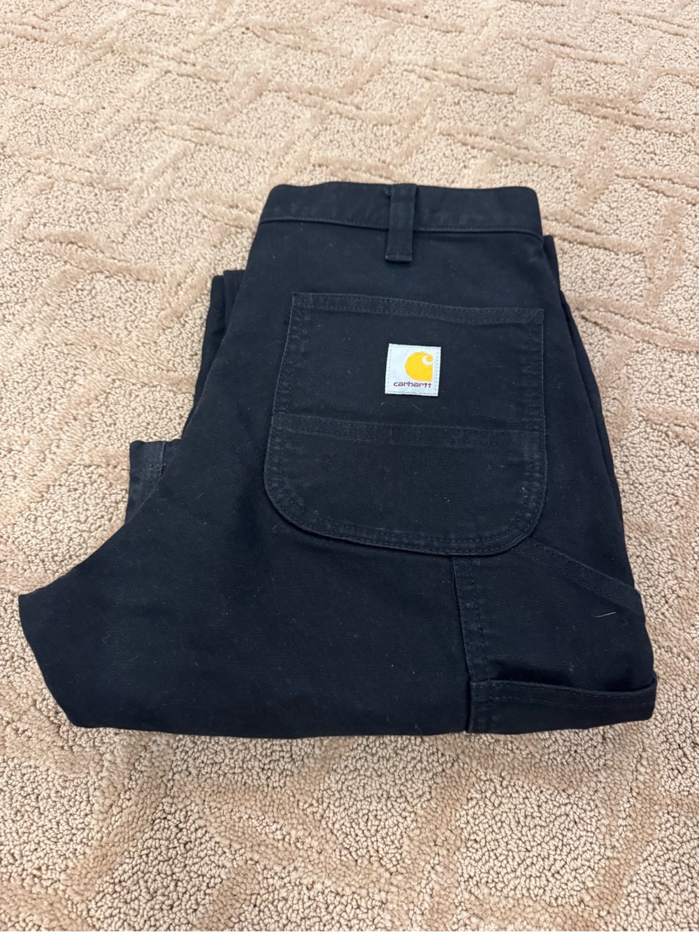 CARHARTT BLACK WORK PANTS – RELAXED STRAIGHT (30x32)
